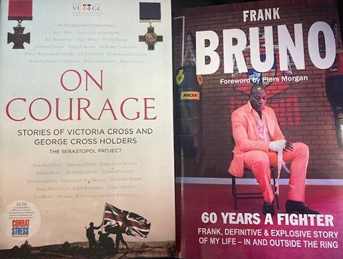 Frank Bruno sign books Courage and 60 years