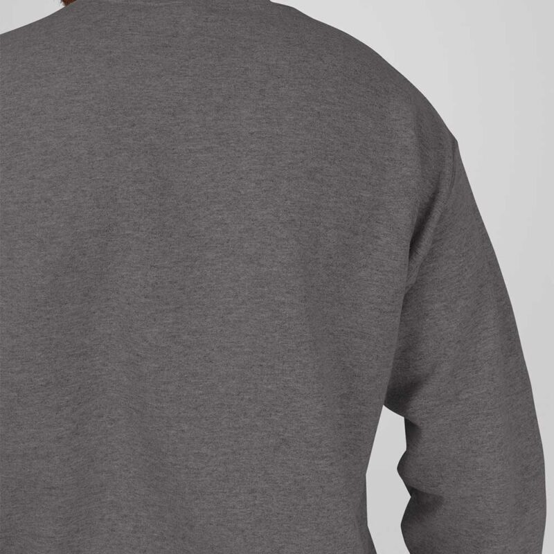 Back of Mens Dark Heather Marl Sweatshirt