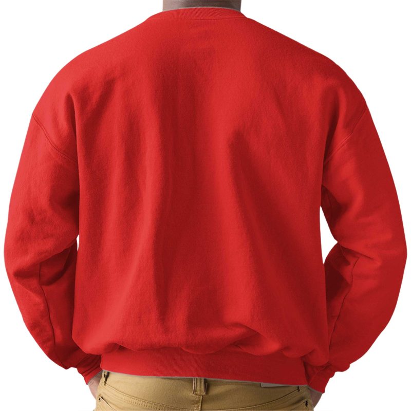 Back of Mens Red Sweatshirt
