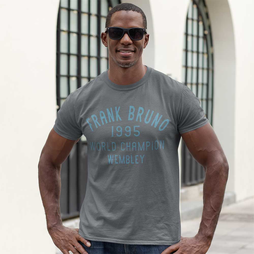 Frank Bruno Sometimes Your Dreams Come True 1995 World Champion Charcoal T Shirt Frank Bruno Mbe Frank Bruno Sometimes Your Dreams Come True 1995 World Champion Charcoal T Shirt Frank Bruno Mbe