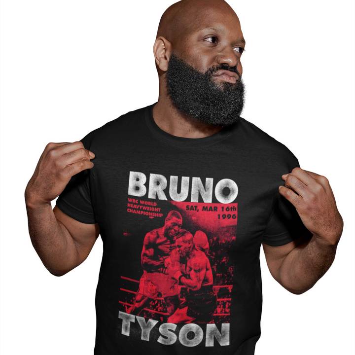 FrankBrunoVsMikeTyson1996PhotographicPrintBlackT Shirt 2 720x1