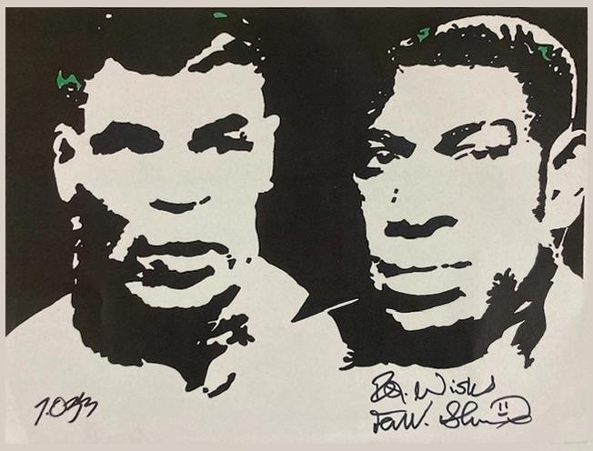 Bruno Tyson black signed print