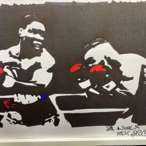 Coloured gloved bruno signed print
