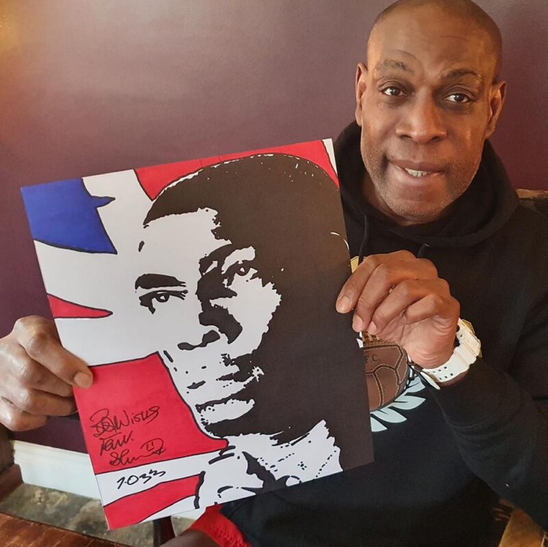 Union Jack signed Frank Bruno Print