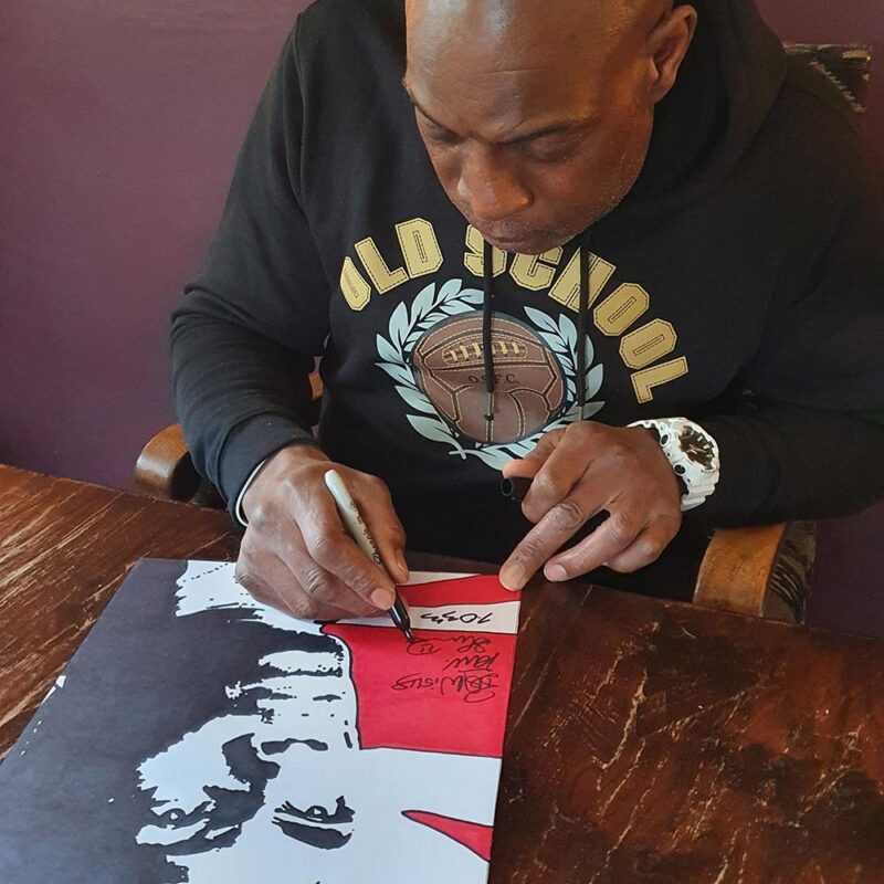 Union Jack signed Frank Bruno Print Signed by Frankjpeg