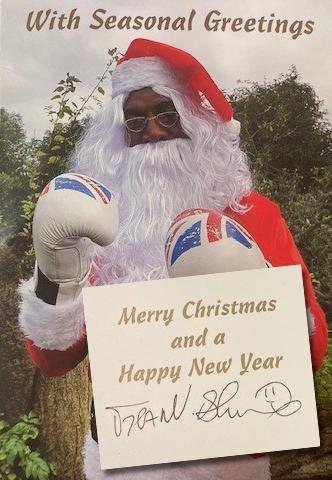 Sign card from Frank Bruno