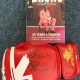 Frank bruno signed book, 60 years a fighter and red boxing glove