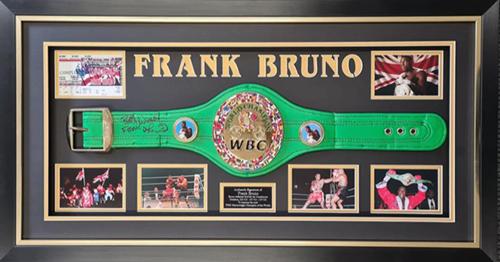 Signed WBC mini belt by Frank Bruno