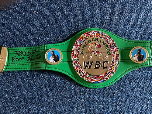 WBC Mini Belt Signed by Frank Bruno