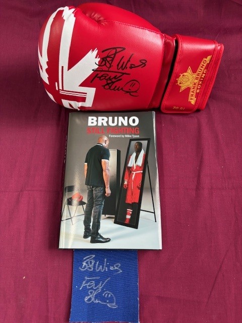 still fighting branded glove piece of canvas